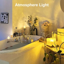 Avkast Aurora Glow Lamp,Cordless Ocean Lamp Northern Lights Cube Aura Lamp Ocean Wave Projector with 16 Colors and Dynamic Ripple Effect for Living Room Bedroom Decor