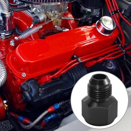 X AUTOHAUX 2pcs Car Female AN10 to Male AN8 Flare Reducer Fitting Adapter Black