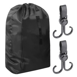 1 Stroller Travel Bag with 2 Black Hooks, Stroller Airplane Travel Bag, Portable Stroller Bag, Suitable for Stroller 114 x 49 x 43 cm
