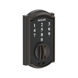 SCHLAGE BE375 CAM 716 Camelot Touch Deadbolt, Aged Bronze