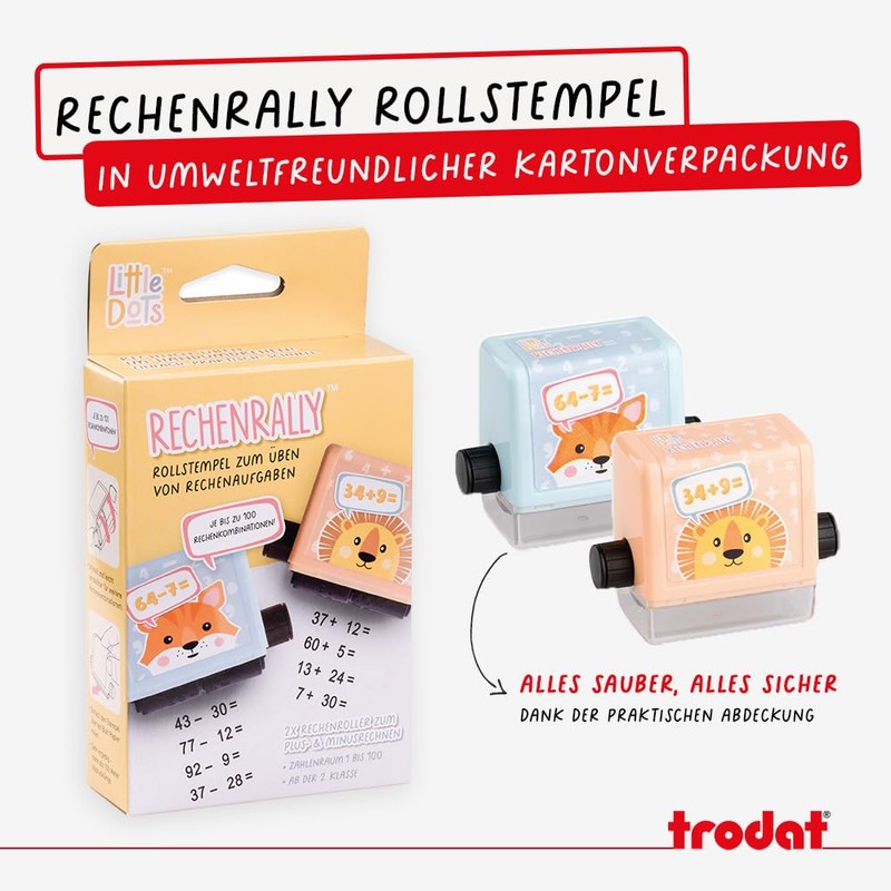 Trodat Little Dots Calculation Rally Number Roller Set - 2