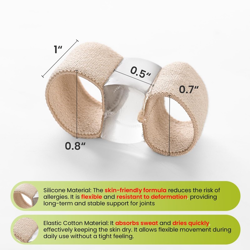 Bukihome Toe Separators for Overlapping Toes, Gel Bunion Corrector and