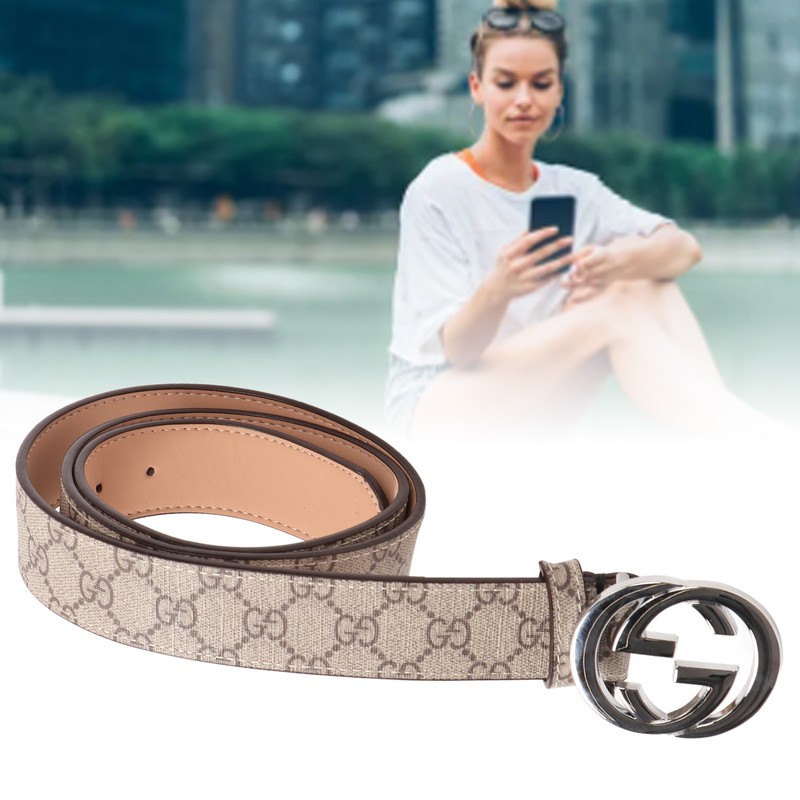 Men Belt Double G Pattern Stylish Adjustable Soft Rugged Men