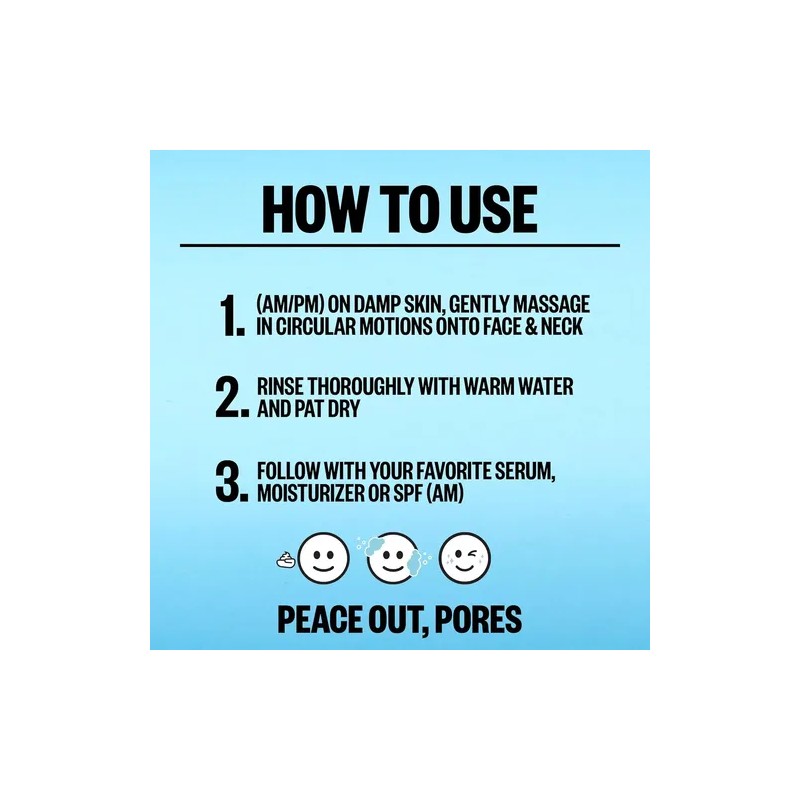 Limpiador Perfeccionador De Poros Peace Out Skincare, Limpia