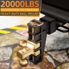 LOCAME 2" Receiver 6" Drop/Rise Adjustable Tow Hitch Dual Ball