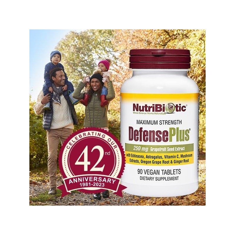 NutriBiotic 90 Count Herbal Immune Support Supplement with Vitamin C