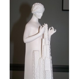 StealStreet Frank Lloyd Wright Flower In the Crannied Wall White Figurine