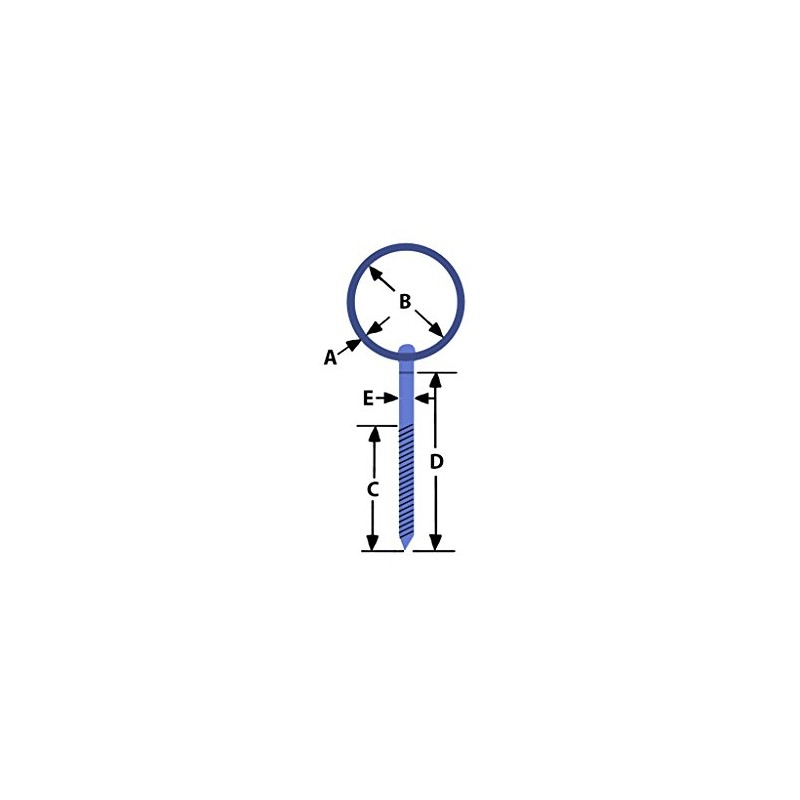 Ring Bolt Stainless Steel with Lag Thread 4MM (Wood Screw)