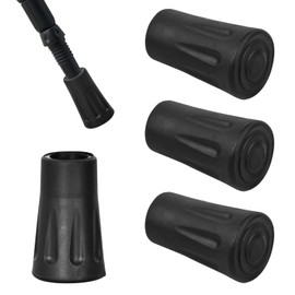 Pack of 4 Rubber Buffer for Hiking Poles, 2 Pairs of Walking Sticks, Rubber Tips, Nordic Walking Poles, Rubber Buffers, Crutch Capsule Non-Slip, for Hiking Poles, Replacement Rubber Buffer 12 mm