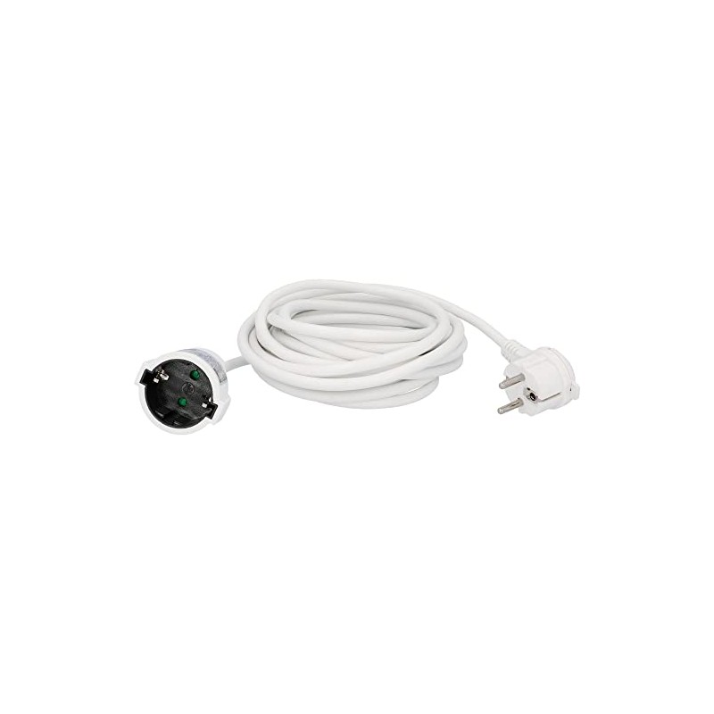 UNITEC Schuko Extension with Flat Connector 5 Metres White