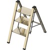 3 Step Lightweight Folding Ladder for Home, 330lbs Aluminum Step