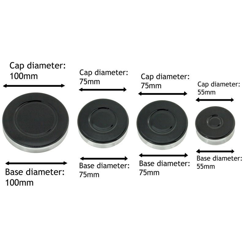 SPARES2GO (Non Universal) Gas Burner Crown and Flame Cap Kit