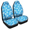 Jodoolang Blue Hibiscus Floral Front Car Seat Covers Only, 2pcs
