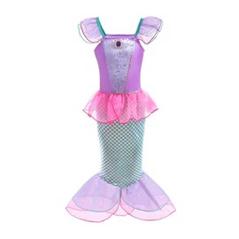 Dressy Daisy Ariel Princess Dress, Children's Mermaid Costume, Cosplay Outfit for Halloween, Size 5-6 Years, 115