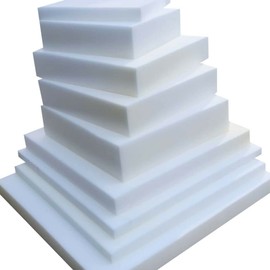 EXQUIZIT HOME® White Firm Foam Cut to Any Size | High Density Upholstery Foam Cushion Pad | Replacement Seat, Sofa, Bench & Mattress Foam (Depth: 6 Inches Size: 17 x 17 Inches)