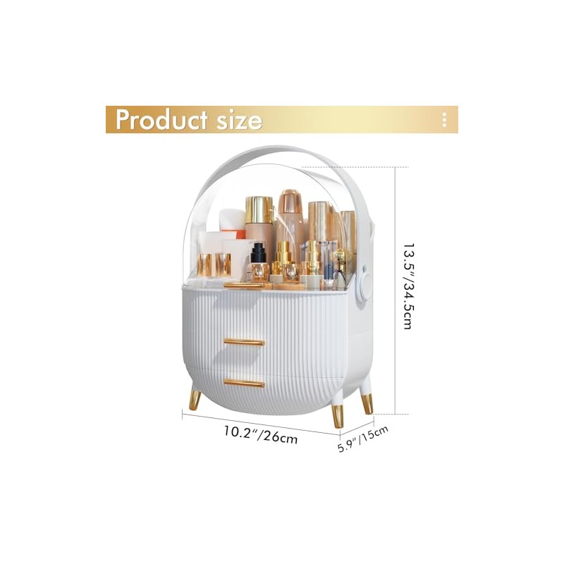 NestOrganix Makeup Organizer Skincare Organizers - Cosmetic Display Cases with