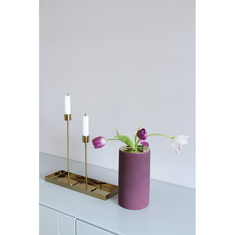Cooee Design HI-029-02-BR Candlestick Metal in Brass Colour Dimensions: 8