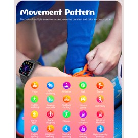 Kids Smart Watch Girls Boys, Smart Watch for Kids, Children's Watch, Smart Watch for Kids, 1.4 inch DIY Dial, Multiple Sports Modes, Pedometer, IP68 Waterproof, Compatible with IOS and Android