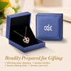 CDE Rose Flower Love Heart Birthstone Necklaces for Women 925