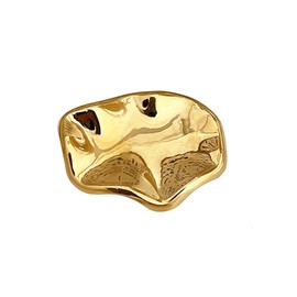 Vintage Irregular Metal Brooch for Women Men Fashion Geometric Statement Lapel Pins Badges Delicate Dress Suit Accessories Boutonniere for Hat Bag Modern Abstract Pins Simple Unisex Jewelry (Gold)