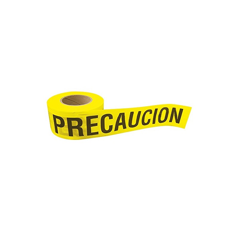 Surtek 137297 Cinta para barricada "PRECAUCION" ancho 3" de 100