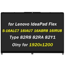 5D10S39793 5D10S39792 5D10S39794 Replacement for Lenovo IdeaPad Flex 5 5-16ALC7 5-16IAU7 5-16ABR8 5-16IRU8 Type 82R8 82RA 82XY 82Y1 16" 30 Pins LCD Display Touch Screen Assembly (Only for 1920x1200)