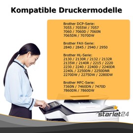 Toner Cartridge Compatible with Brother TN2220 for DCP-7055 DCP-7060D MFC-7360N MFC-7460DN 7860DW HL-2130 HL-2240 HL-2240D HL-2250DN HL-2270DW FAX-2840 FAX-2940