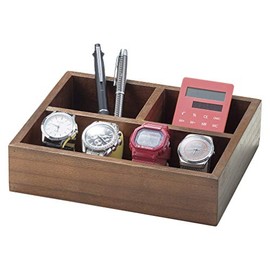 16-94DBR Cherry Wood Wood Dark Brown Small Storage Box Approx. 9.4 x 7.9 x 2.4 inches (24 x 20 x 6 cm)