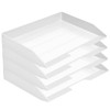 Acrimet Stackable Letter Tray 4 Tier Side Load Plastic Desktop