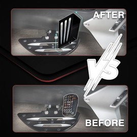 Billet Aluminum Larger Brake Pedal for Can Am Ryker, Pedal Footboards for Can-Am Ryker 600 900 Sport & Ryker Rally Edition All Models Accessories(Black)