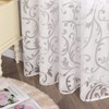 Delien Voile Burnout Curtain with Tendrils Pattern, Sheer Curtain with