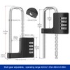 HOJLKLD Cabinet Lock, 4 Digit Combination Padlock, Stainless Steel Gym