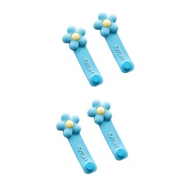 jojofuny 4pcs Flower Cable Organizer Wire Holder for Earphones and Cables Decorative and Practical Cord Winder for Use