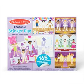 Melissa & Doug Reusable Sticker Pad: Dress-Up - 165+ Reusable Stickers - Removable Stickers, Kids Fashion Activities, Restickable Sticker Book for Kids Ages 3+