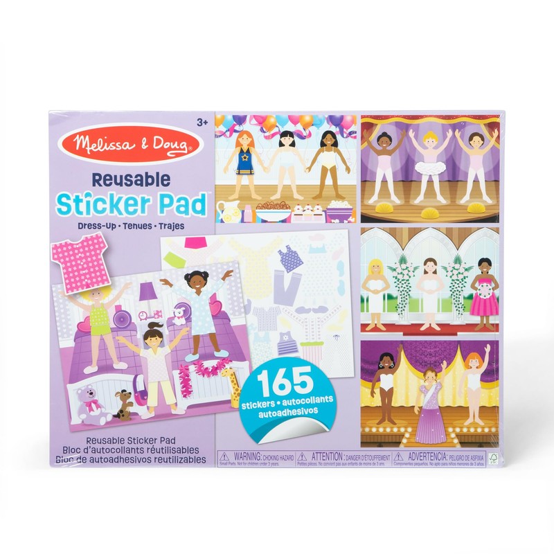 Melissa & Doug Reusable Sticker Pad: Dress-Up - 165+ Reusable