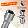 sourcing map 5pcs Hex Nut Driver Drills Bit 3/8" 6-Point