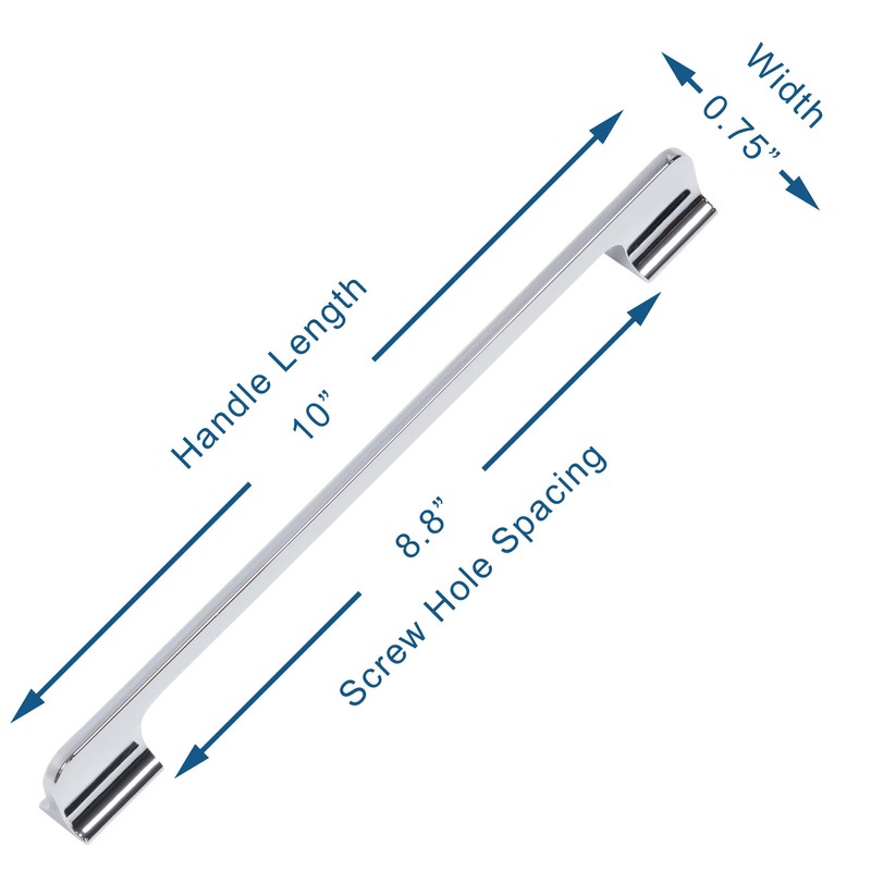 monti hardware | 5 Pack Polished Chrome 8.8 Inch Hole
