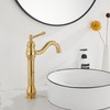 Bathroom Faucet GGStudy 360° Swivel Single-Handle One Hole Bathroom Vessel