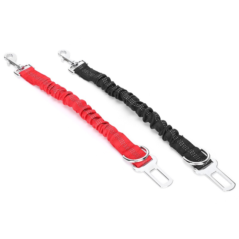 2pcs Pets Car Seat Belt Retractable Dog Leash Explosionproof Nylon