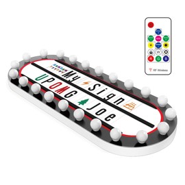 Generic Cinematic Lightbox With Marquee Bulbe Around, Advertisement Board Multi Lighting Modes for Store Shop Bar Windows Home Party Decor with Remote Control, Hanging Cable and Adaptor