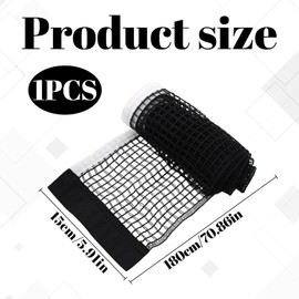 Grosion Table Tennis Net,Replacement Ping Pong Net,Adjustable Portable Folding Table Tennis Nets,for Indoor Outdoor School Gym Home Fun Activity(175cm)