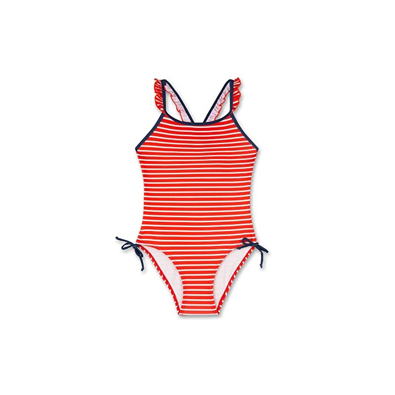 Sanetta Girls Swimming Costume, Melon Red