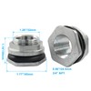 Rierdge 2 Pack Bulkhead Water Tank Fitting, 3/4" Stainless Steel