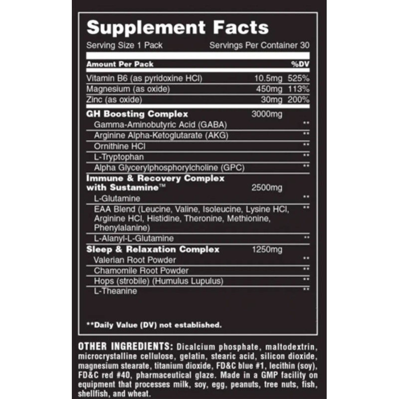 Animal Pak Universal Pm 30 Packs Vitaminas Para Dormir Sabor