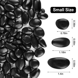 5 lbs Natural Black River Rocks,1-2 Inches Decorative Stones Pebbles for Indoor Plants Decorative Rocks for Potted Plants Small Black Rocks for Indoor Plants,Vases,Aquariums,Terrarium,Fish Tank