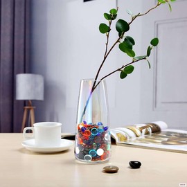 Vorentxia 200pcs Glass Pebbles Multicolored 900g Stones Beads Sparkling Glass Beads Flat Marble Beads Crystal Glass Beads for Vases Decorative glass Stones for Aquarium Landscaping Garden Flowerpot