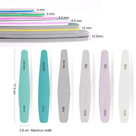 6pcs Nail Files-Nail File Set for Manicure, Nail Buffer Files Block Coarse Washable Nail Files Polisher and Buffer Double Sided Emery Boards for Acrylic Nails & Natural Nails