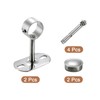 sourcing map 2 Pcs Ceiling Mount Bracket, Wardrobe Pipe Bracket,