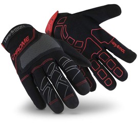 HexArmor Chrome Series 4022 Cut Resistant Safety Work Gloves with Oil Resistant Leather Palm, Large