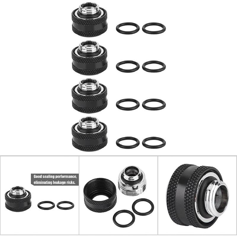 Tiardey 4 Pack Water Cooling Fitting, OD 14MM Rigid Tube